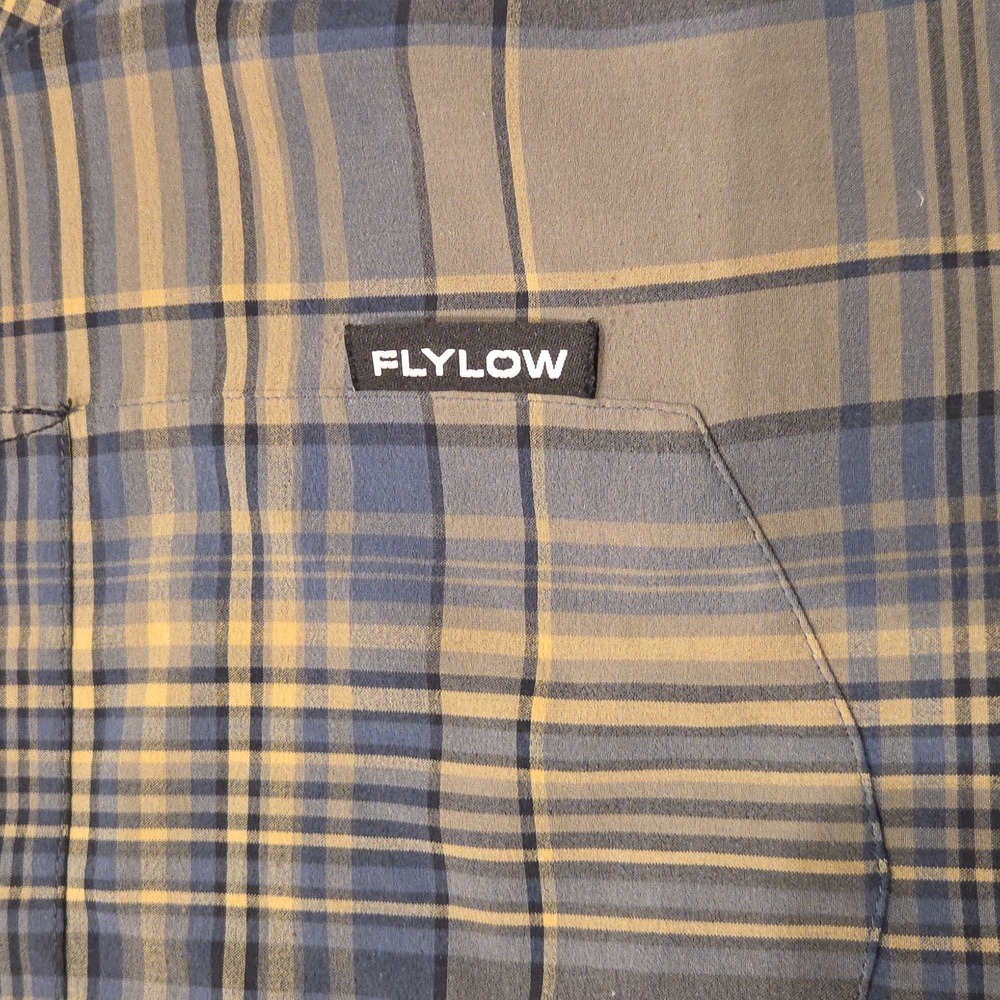 Flylow Mens Snap Front Plaid Short Sleeve Shirt - Picture 2 of 5